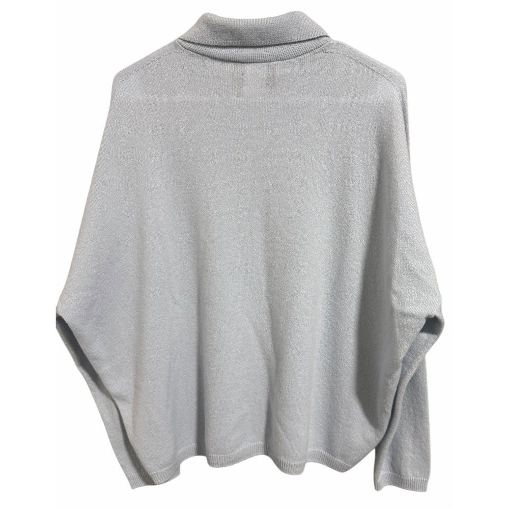Vanisè Polo Collared Cashmere Sweater Baby Blue Women's Size Medium (44 IT) - Picture 2 of 12